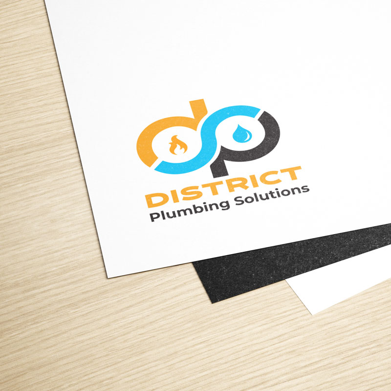 Logo designed for District Plumbing by B Creative
