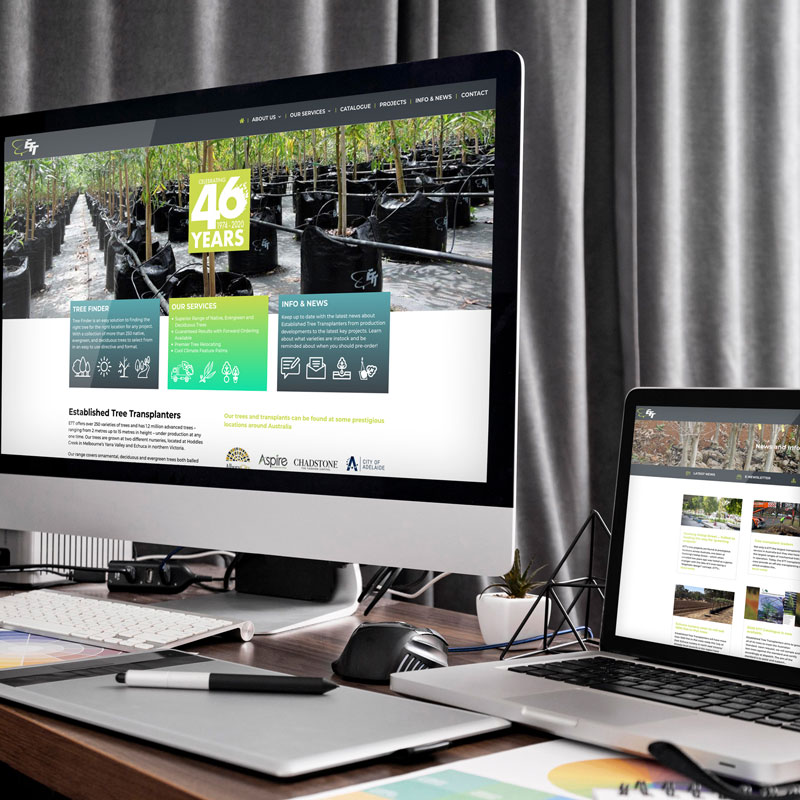 ETT website design and build by B Creative Graphic Design